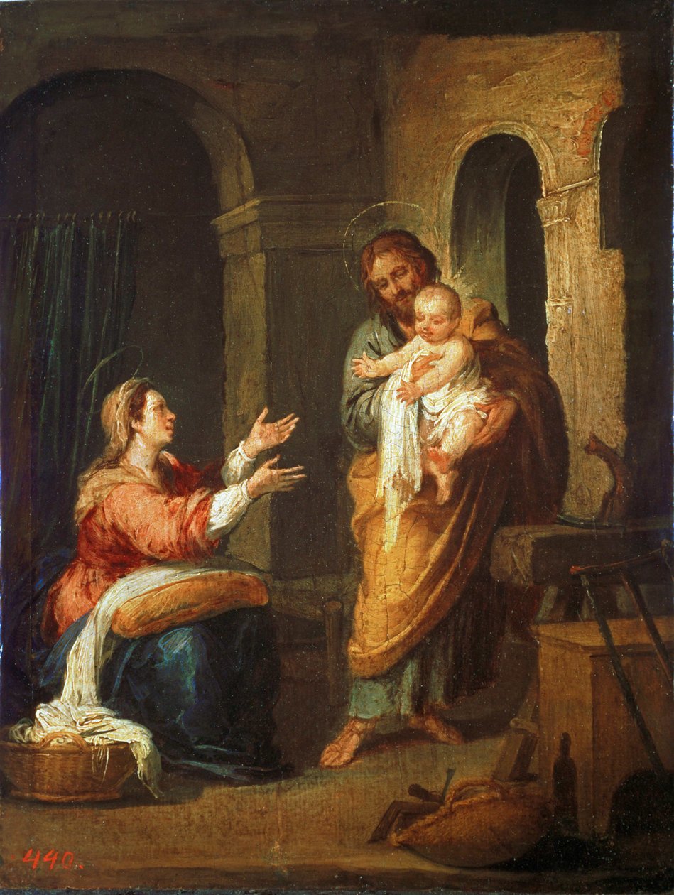 La Sainte Famille (peinture sur toile) - Bartolome Esteban Murillo