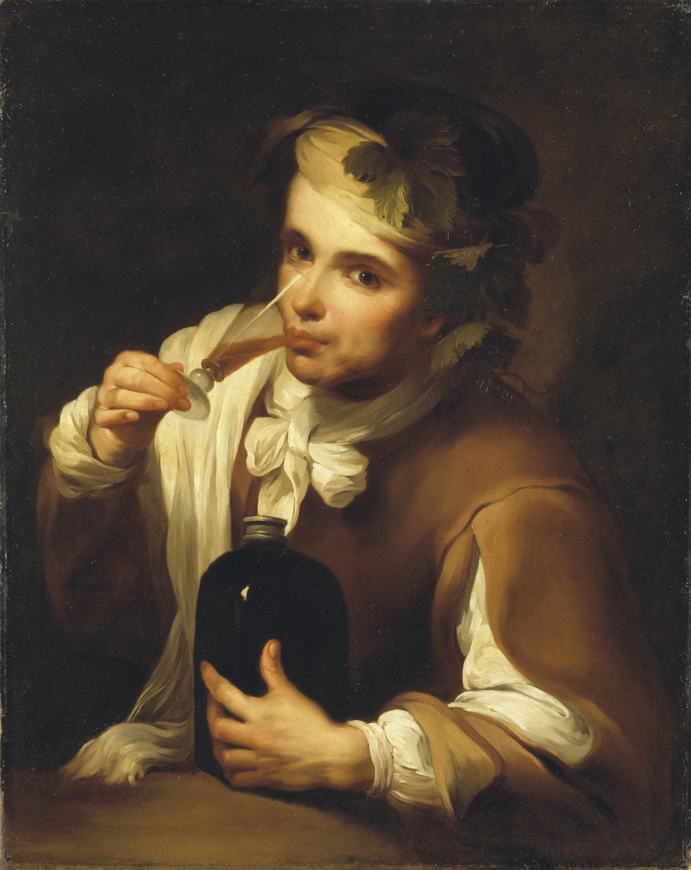 Jeune homme buvant du vin - Bartolomé Esteban Murillo