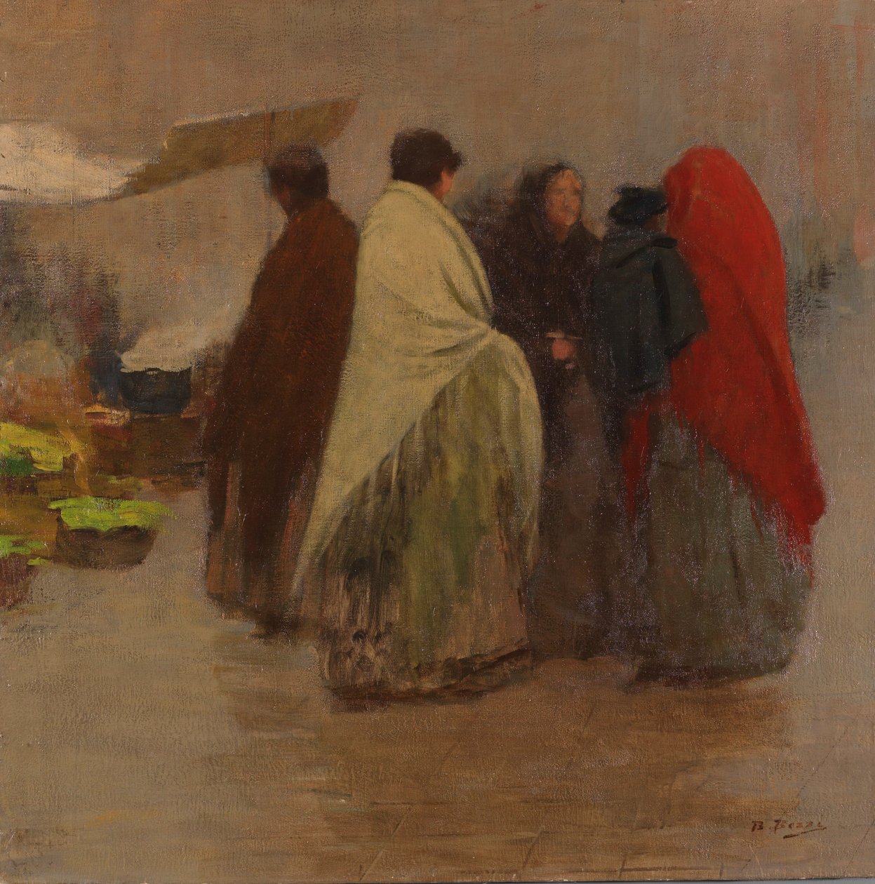 Marché de Santa Margherita Femmes au marché - Bartolomeo Bezzi