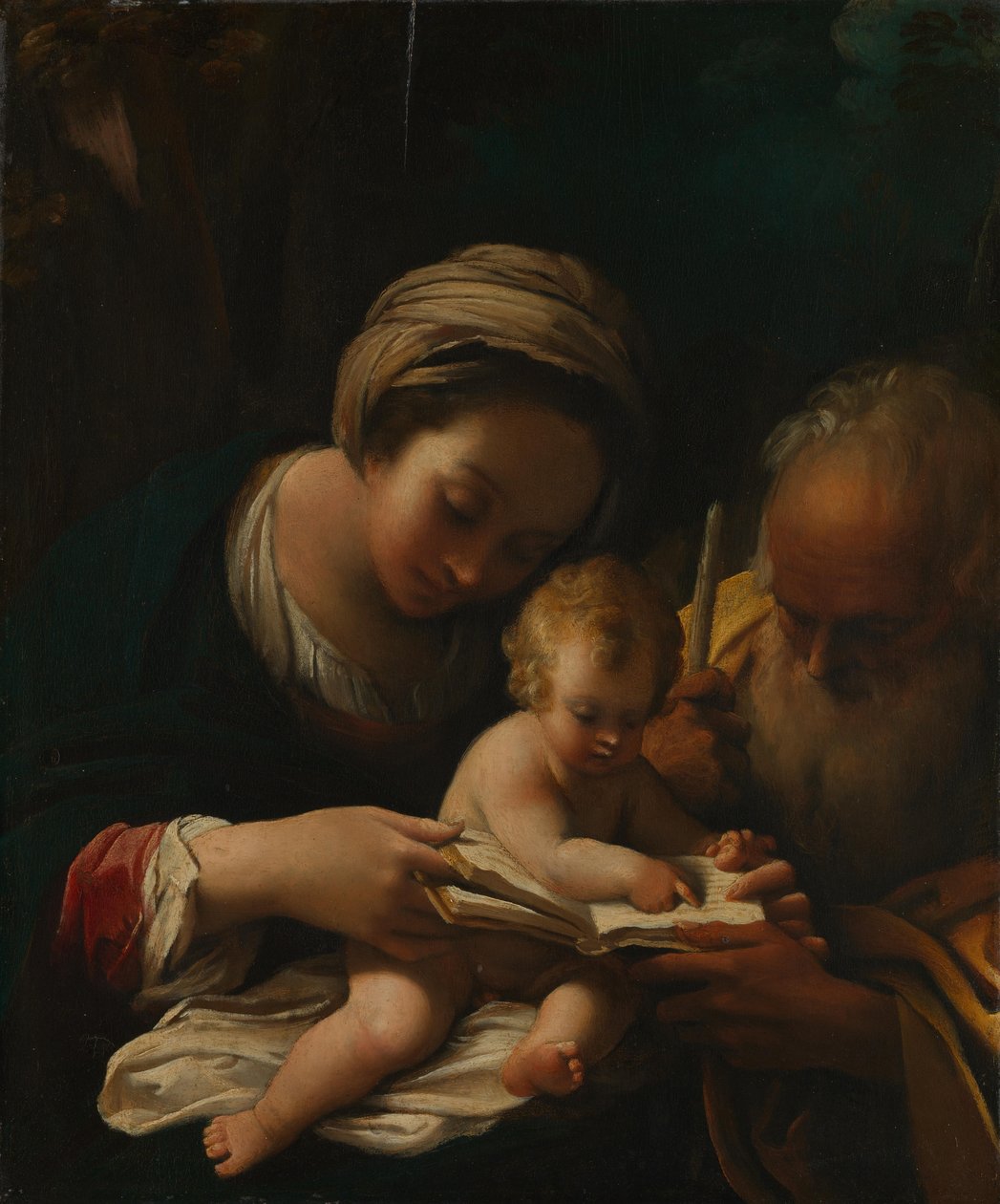 La Sainte Famille avec la Vierge enseignant à l