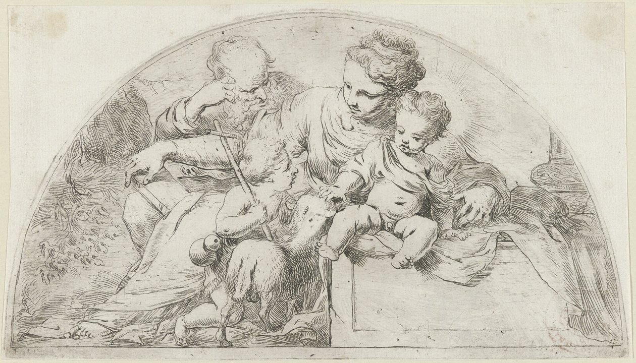 Sainte Famille avec le jeune Jean-Baptiste - Bartolomeo Biscaino