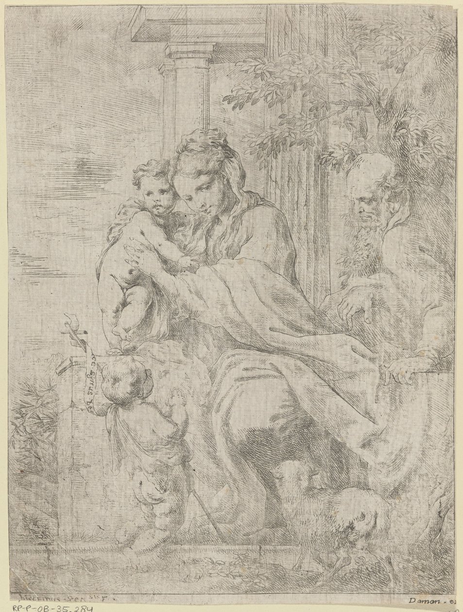 Sainte Famille avec le jeune Jean-Baptiste - Bartolomeo Biscaino