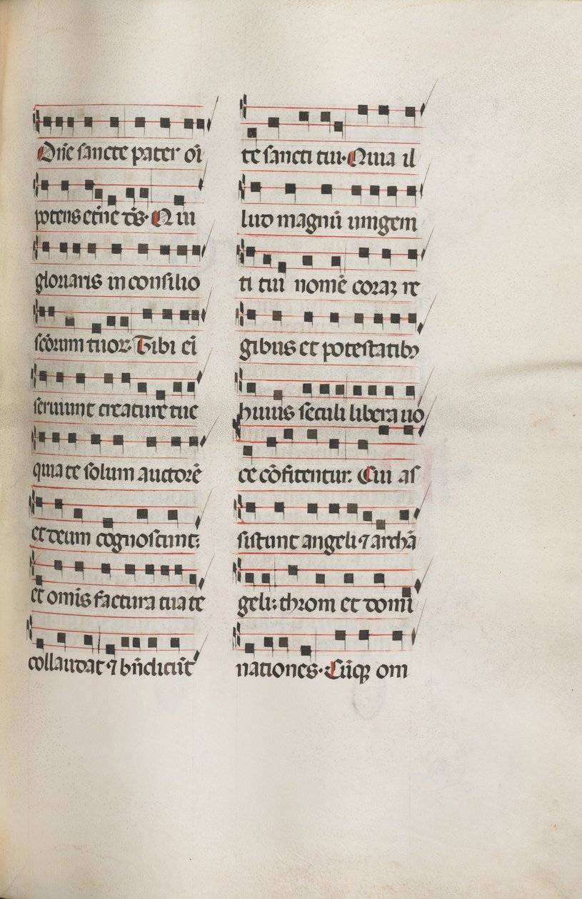 Missale: Fol. 112: contient de la musique dans le cadre de la liturgie du dimanche des Rameaux, 1469 - Bartolomeo Caporali
