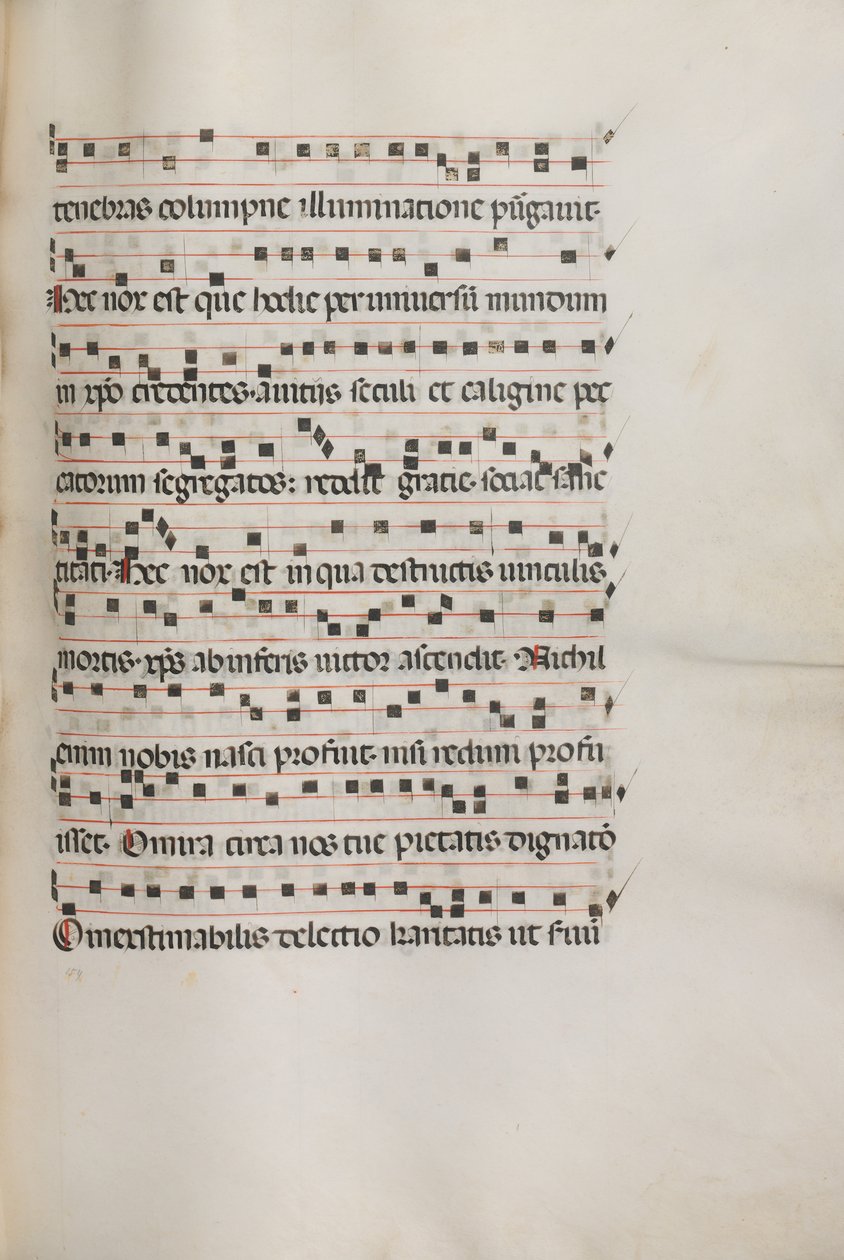 Missale : Fol. 155 : Musique pour Exultet, 1469 - Bartolomeo Caporali