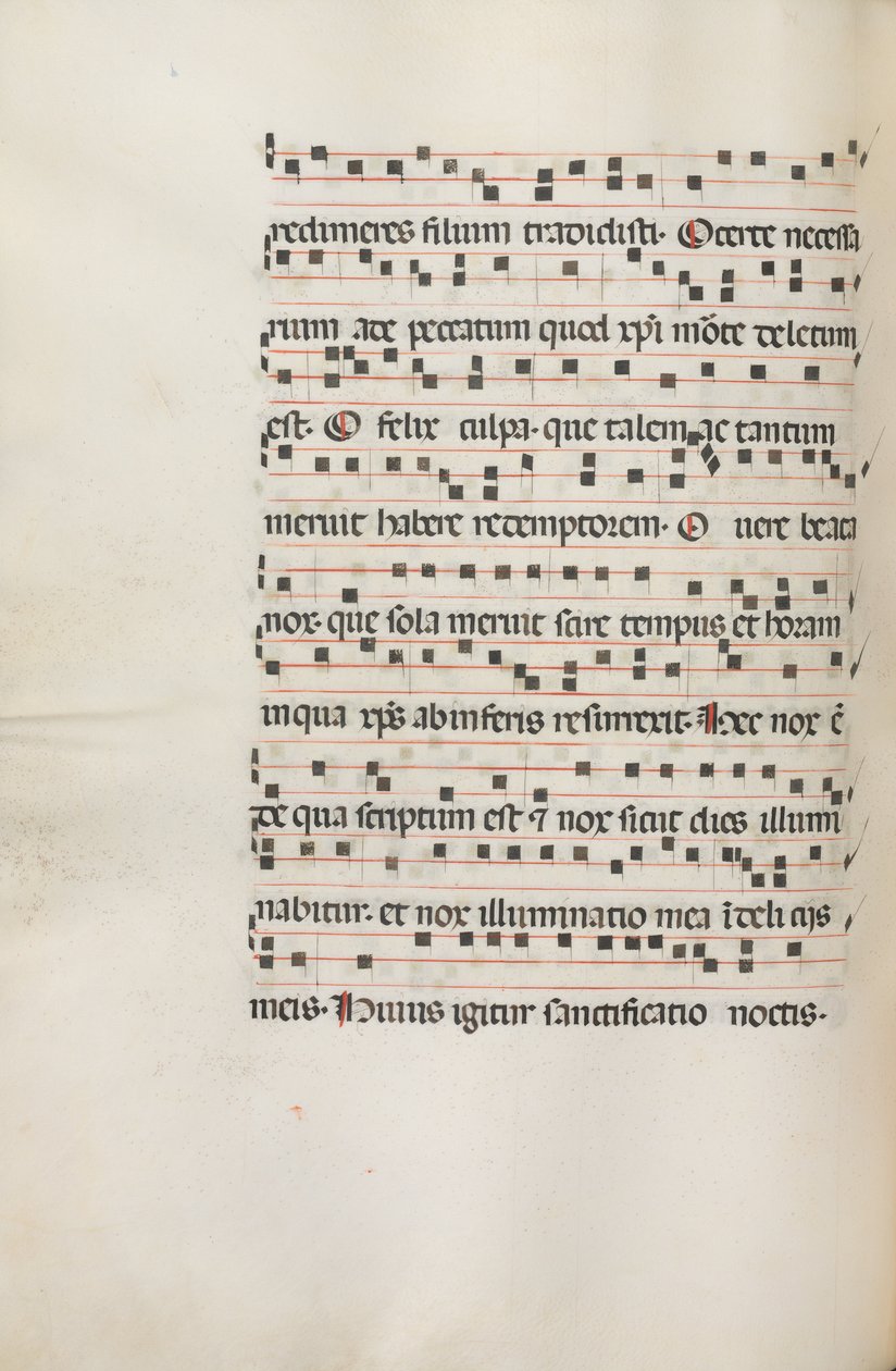 Missale: Fol. 155v: Musique pour Exultet, 1469 - Bartolomeo Caporali