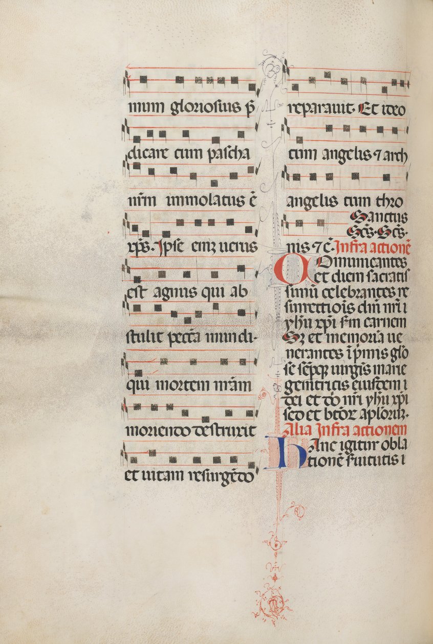 Missale: Fol. 179v: Musique pour diverses prières ordinaires, 1469 - Bartolomeo Caporali
