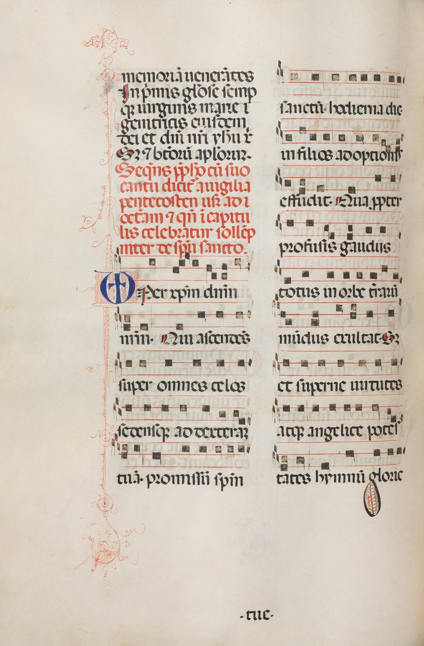 Missale : Fol. 180v : Musique pour diverses prières ordinaires, 1469 - Bartolomeo Caporali