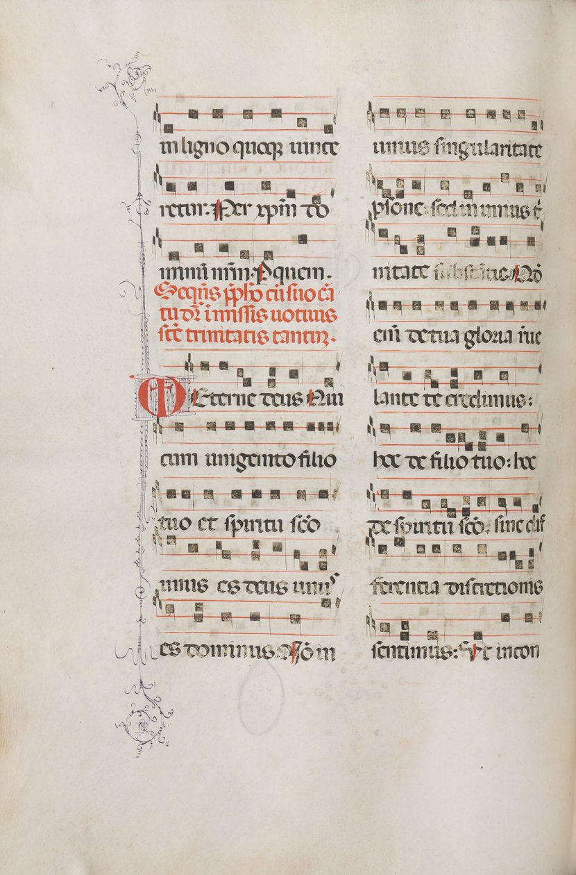 Missale: Fol. 182v: Musique pour diverses prières ordinaires - Bartolomeo Caporali