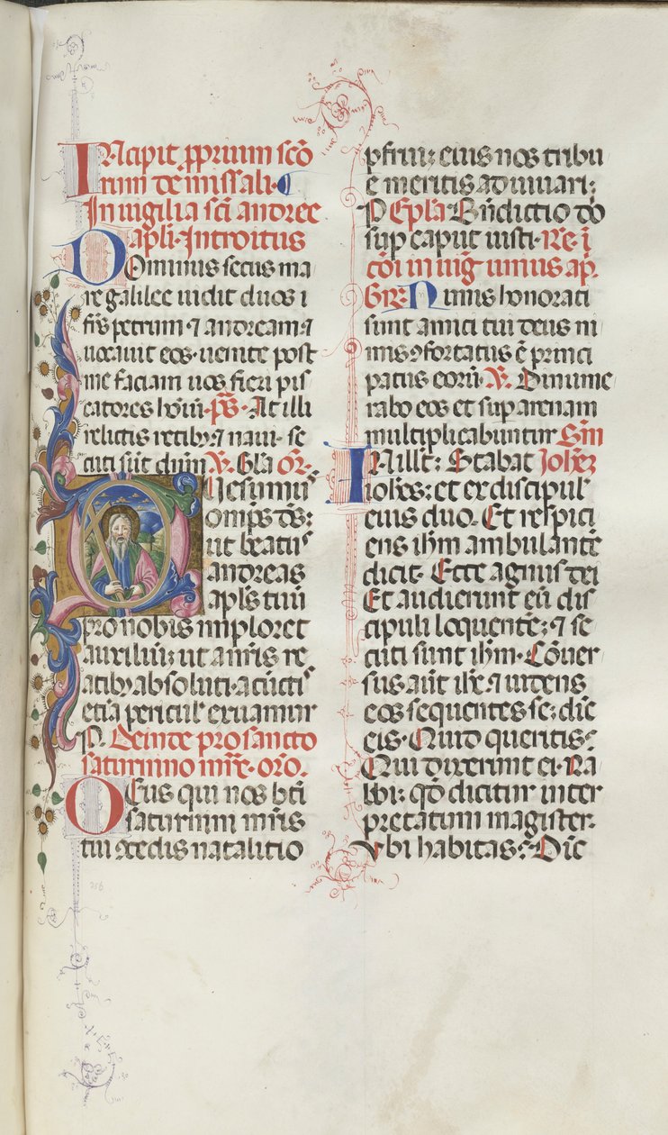 Missale : Fol. 259 : Saint André, 1469 - Bartolomeo Caporali
