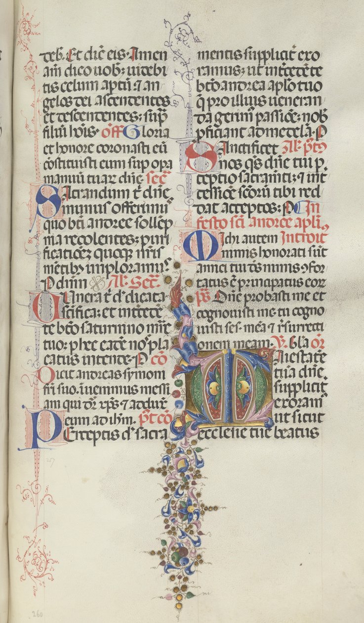 Missale : Fol. 260 : Feuillage avec fruits, 1469 - Bartolomeo Caporali