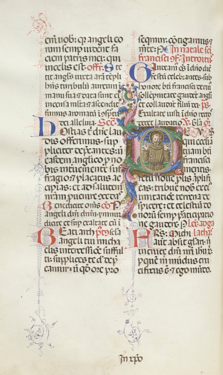 Missale : Fol. 318v : Saint François, 1469 - Bartolomeo Caporali