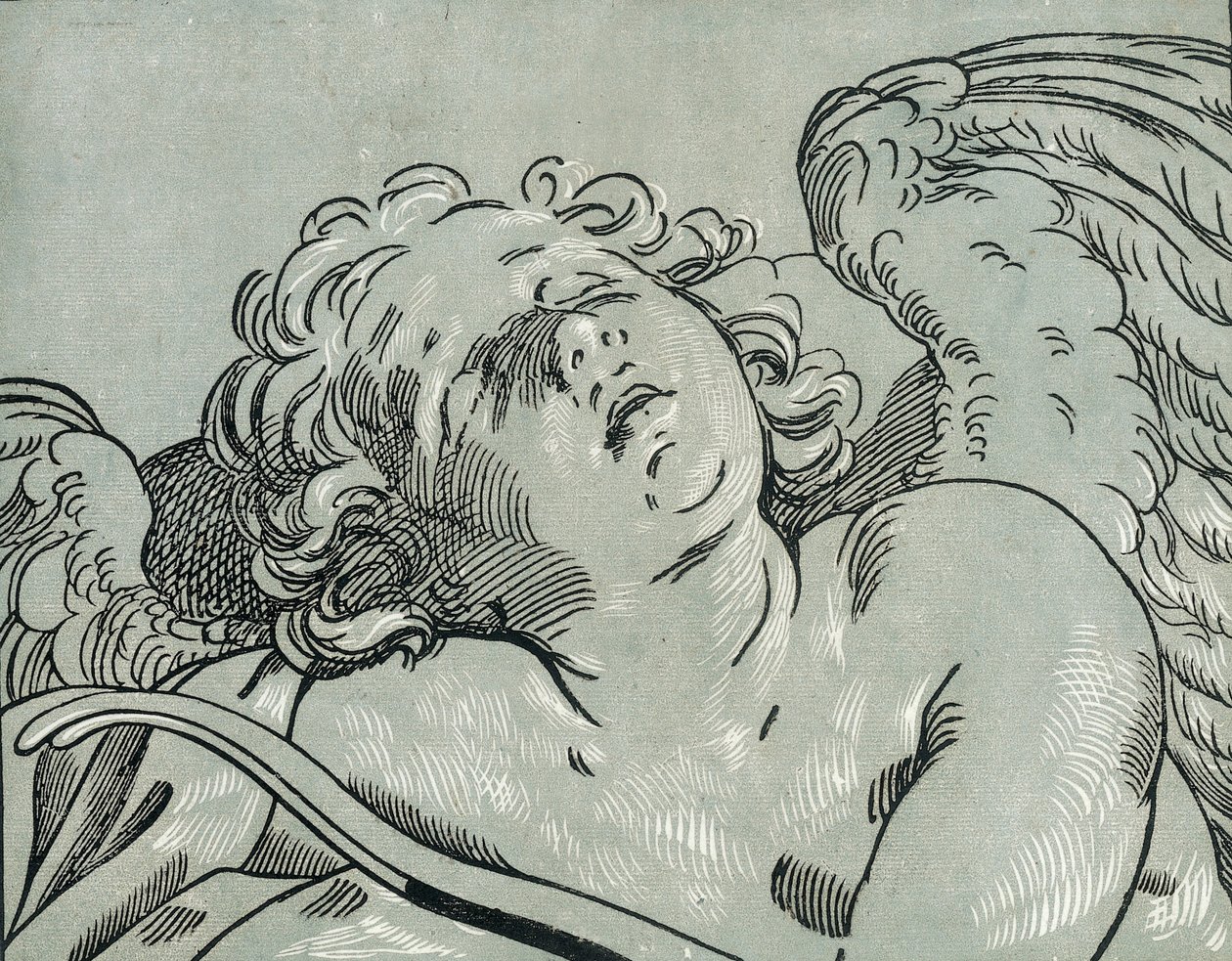 Un cupidon endormi, 1630-45 - Bartolomeo Coriolano