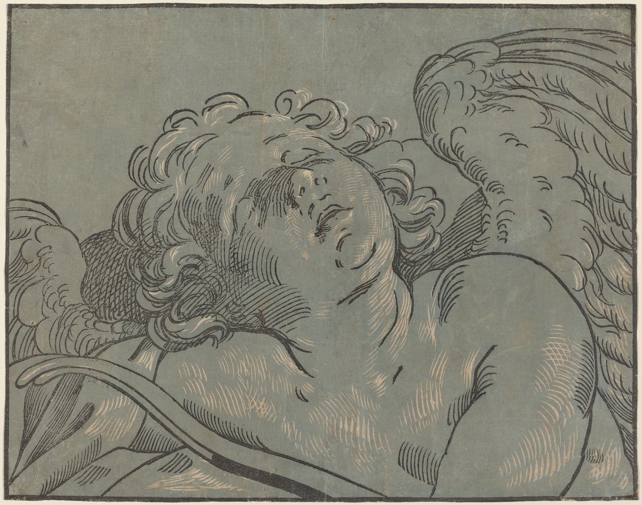 Cupidon Endormi - Bartolomeo Coriolano after Guido Reni