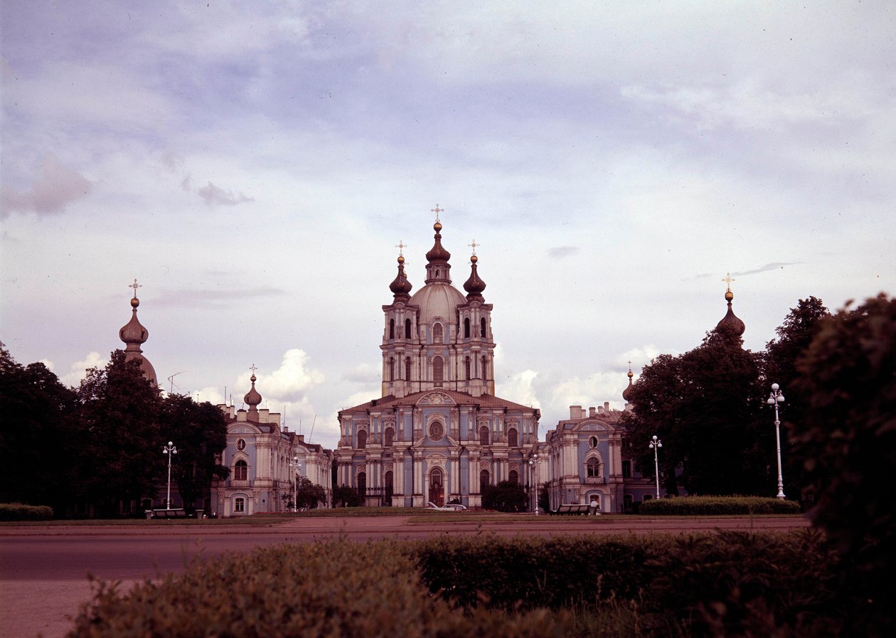 Architecture : vue du monastère de Smolny construit entre 1748 et 1835 par l