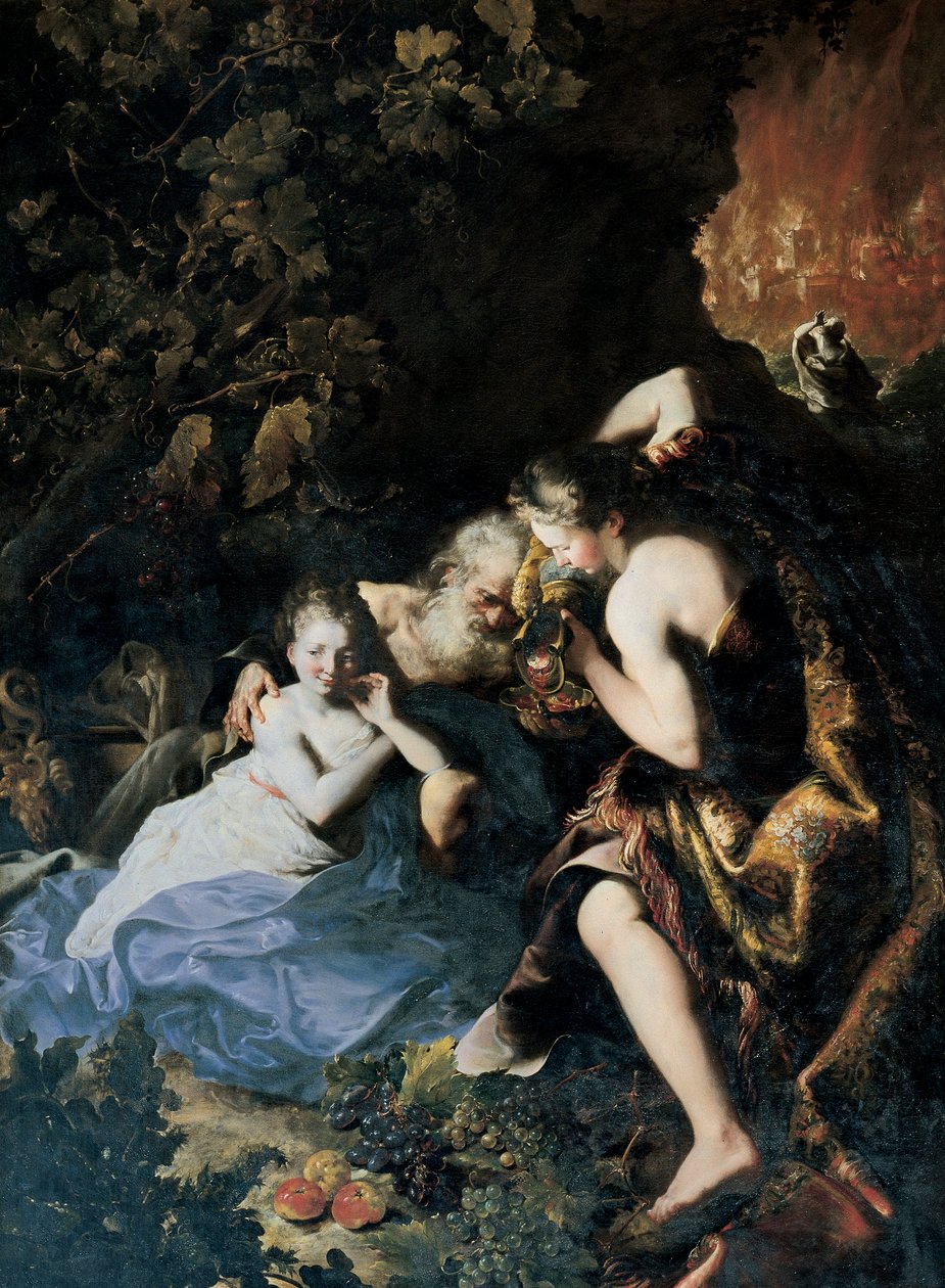 Lot enivré par ses filles - Bartolomeo Guidobono