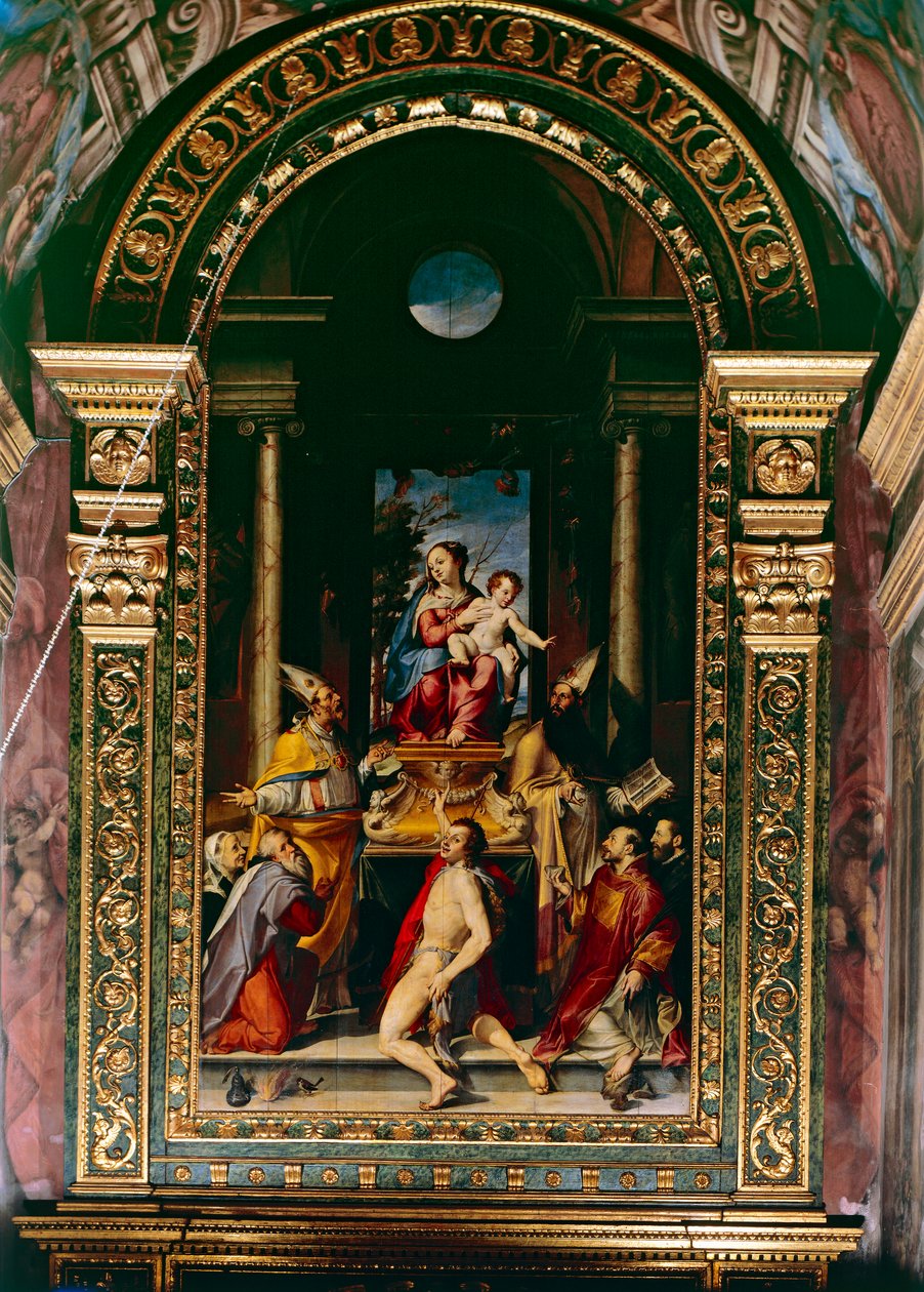 Madone et Enfant en majesté avec Saint Antoine - Bartolomeo Passarotti