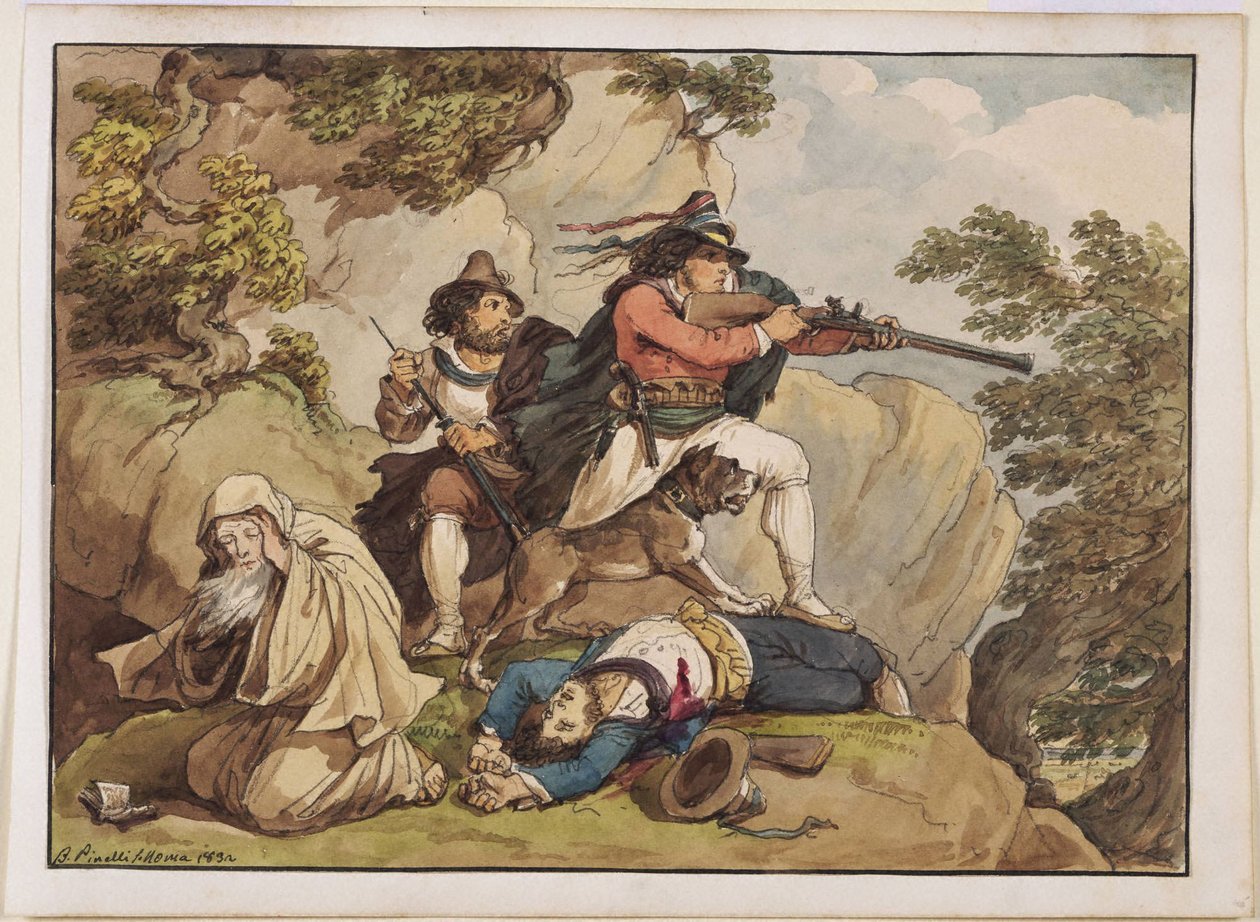 Brigands assiégés - Bartolomeo Pinelli