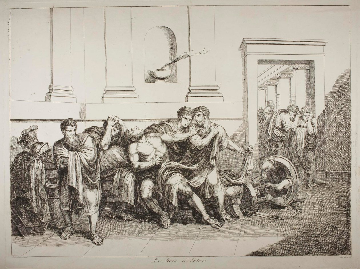 La mort de Caton le Jeune - Bartolomeo Pinelli