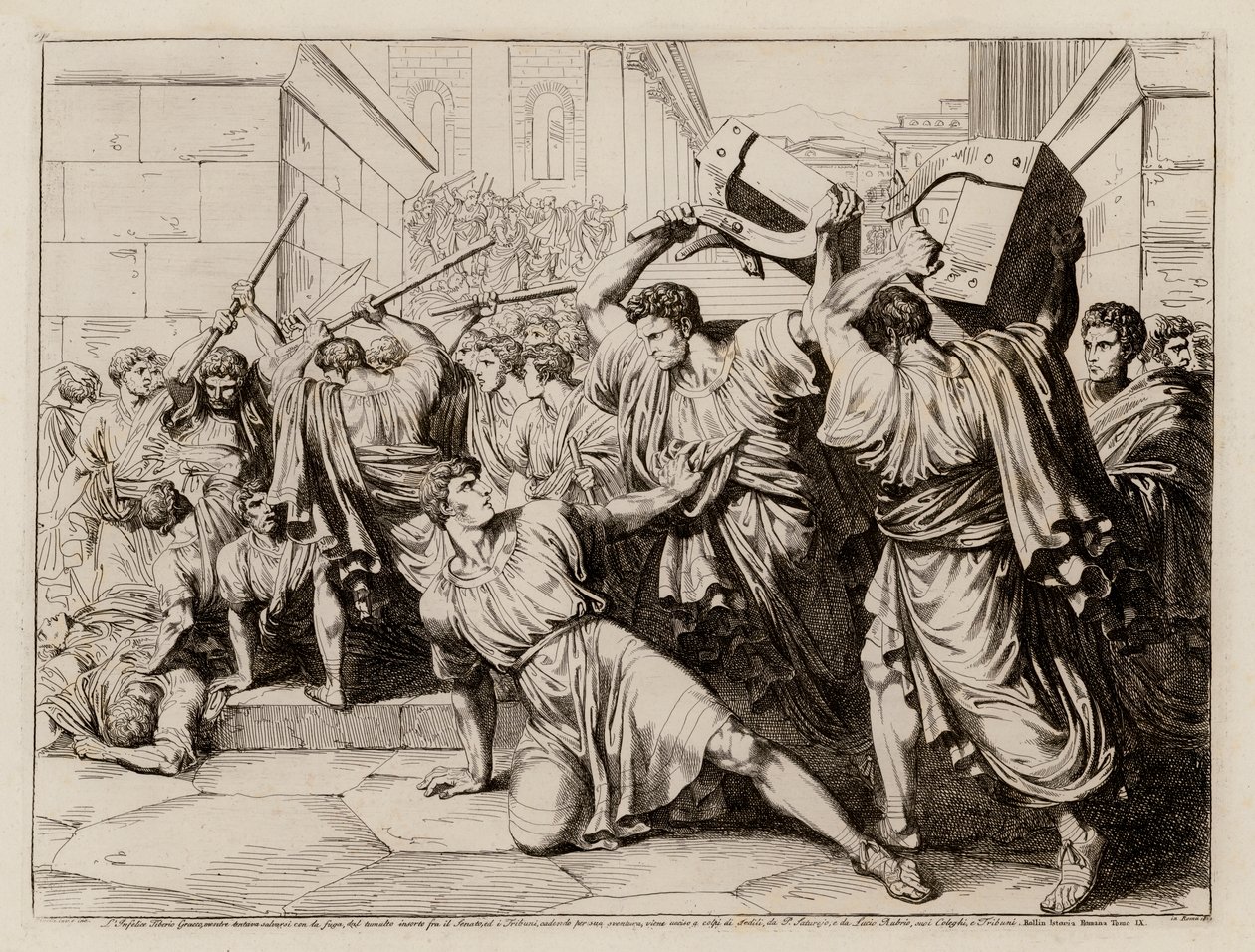 Mort de Tiberius Gracchus - Bartolomeo Pinelli