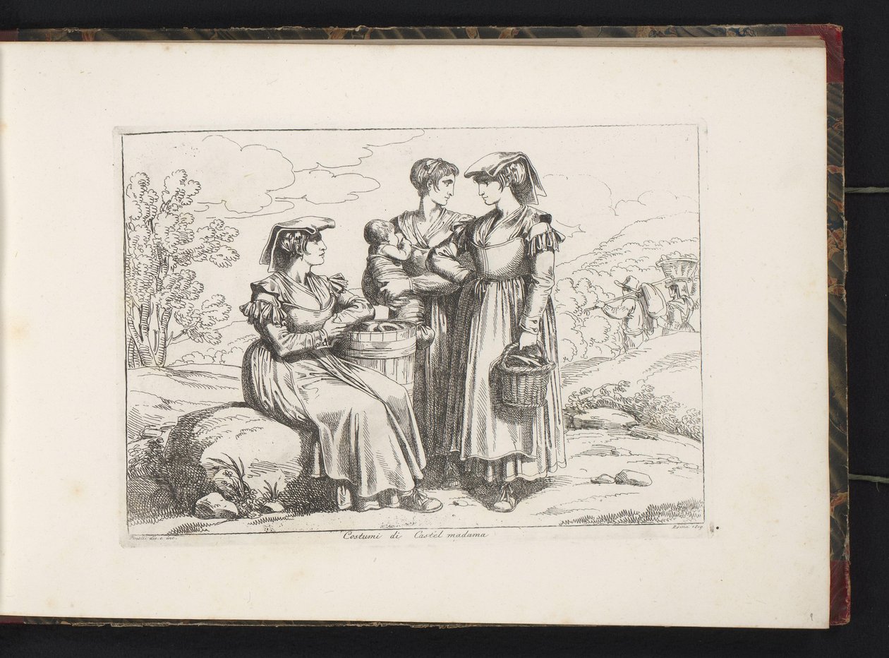Trois femmes et un enfant de Castel Madama - Bartolomeo Pinelli
