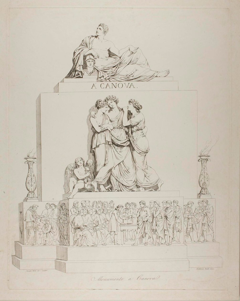 Monument à Antonio Canova - Bartolomeo Pinelli