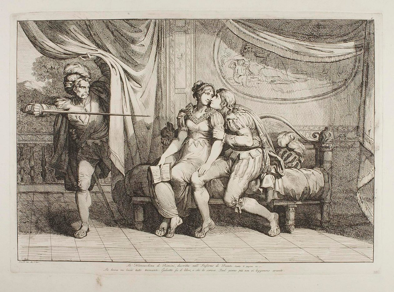 Paolo da Malatesta et Francesca da Rimini surpris par Gianciotto Malatesta - Bartolomeo Pinelli