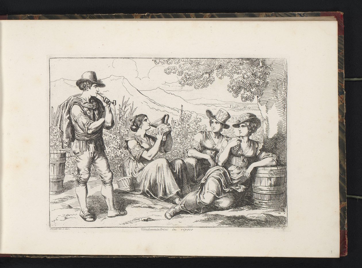 Vendangeurs au repos - Bartolomeo Pinelli