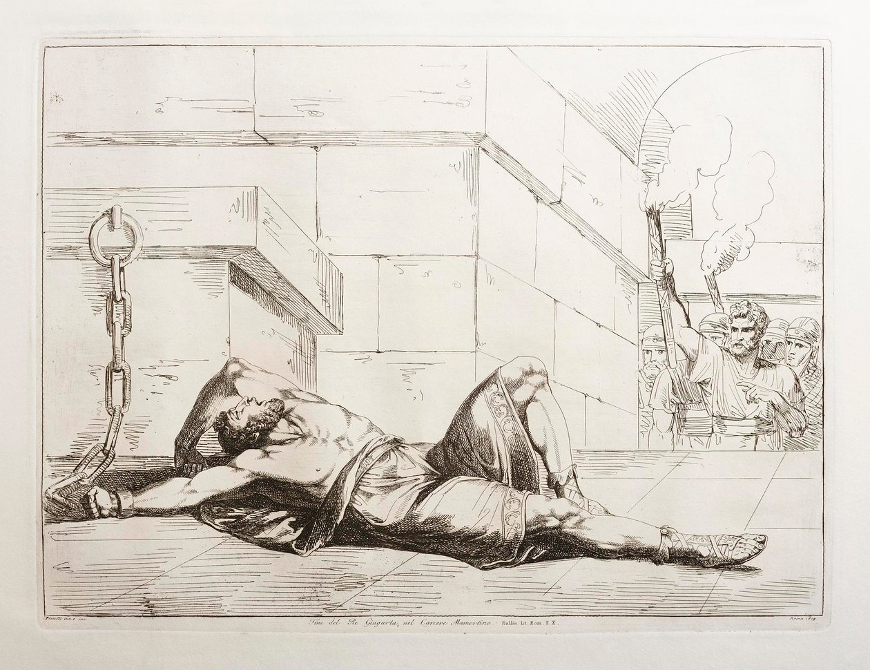 La fin du roi Jugurtha dans la prison Mamertine - Bartolomeo Pinelli