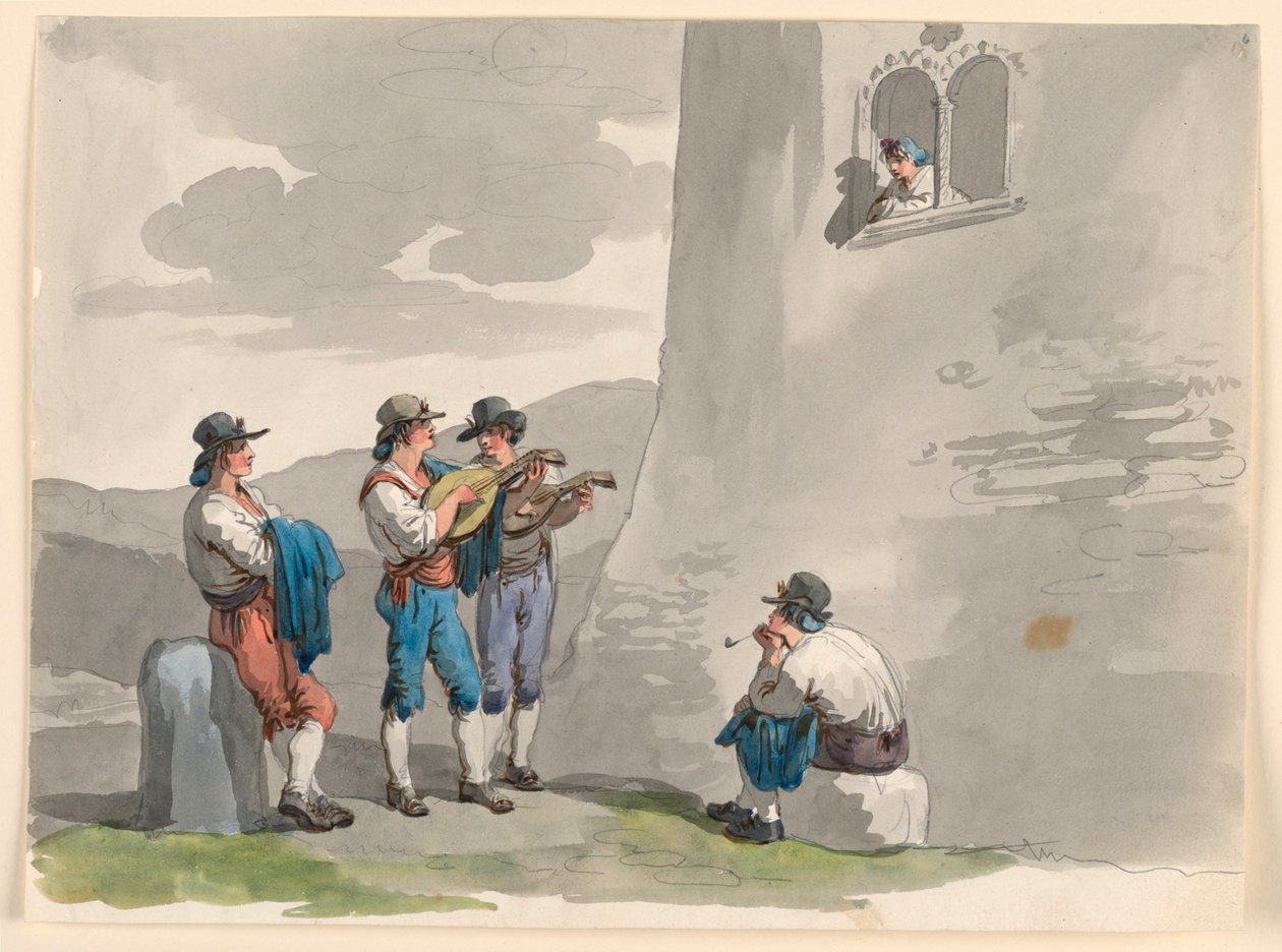 La Sérénade - Bartolomeo Pinelli