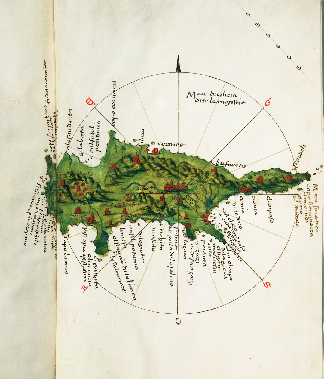 Carte de Chypre, c.1485 - Bartolomeo da li Sonetti