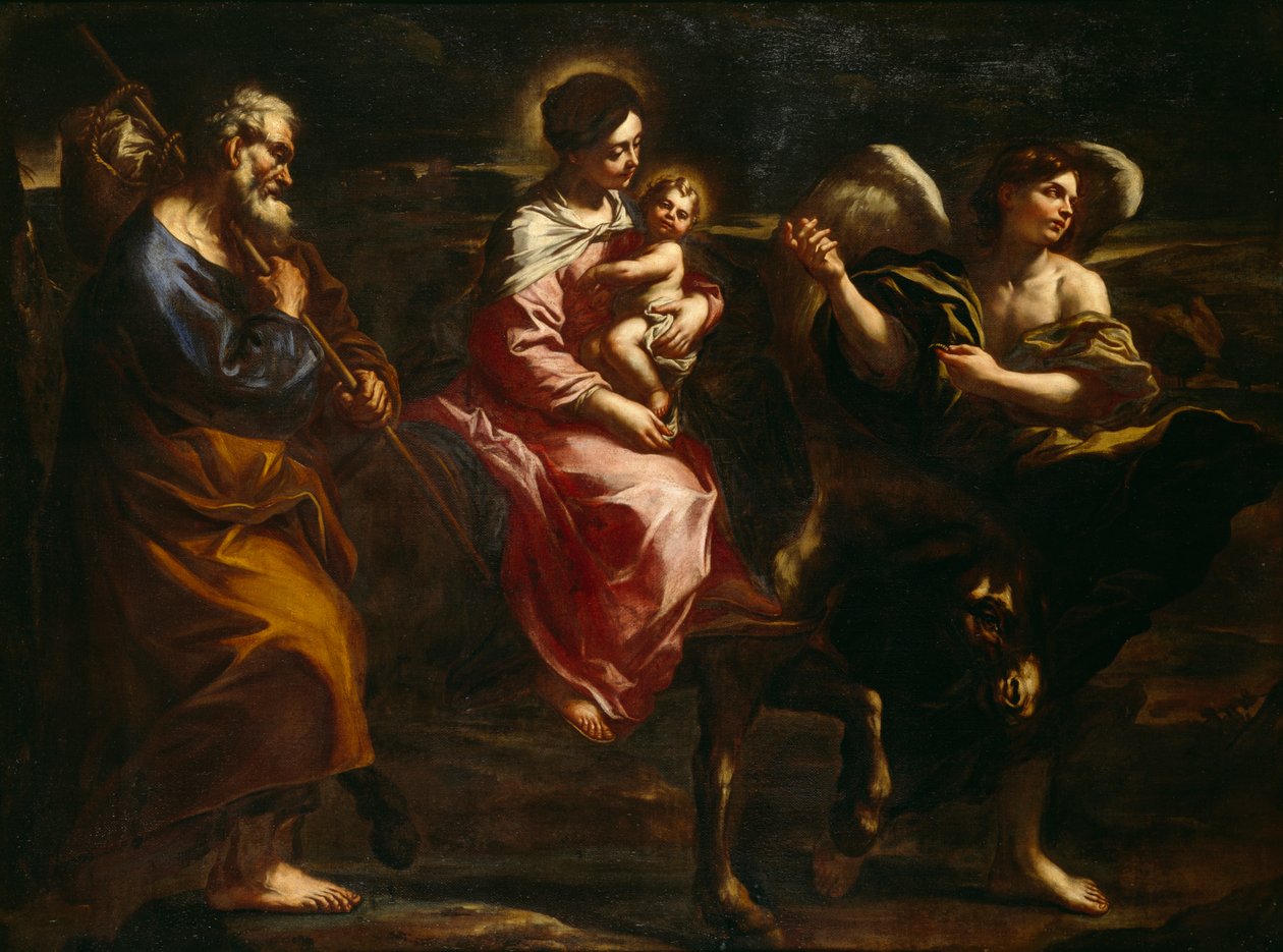 La Fuite en Égypte - Bartolommeo Biscaino