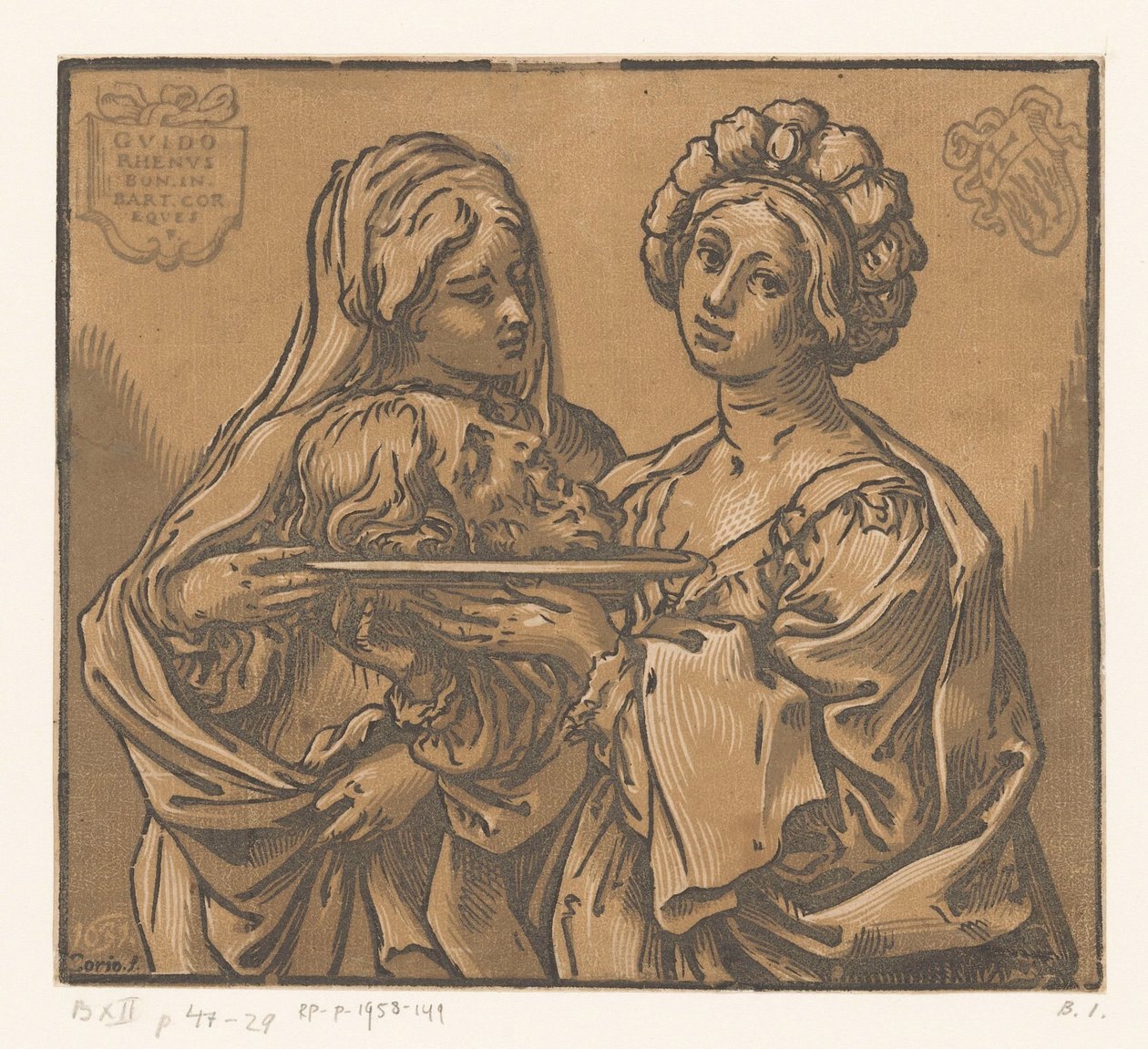 Hérodiade et Salomé avec la tête de Jean-Baptiste - Bartolommeo Coriolano
