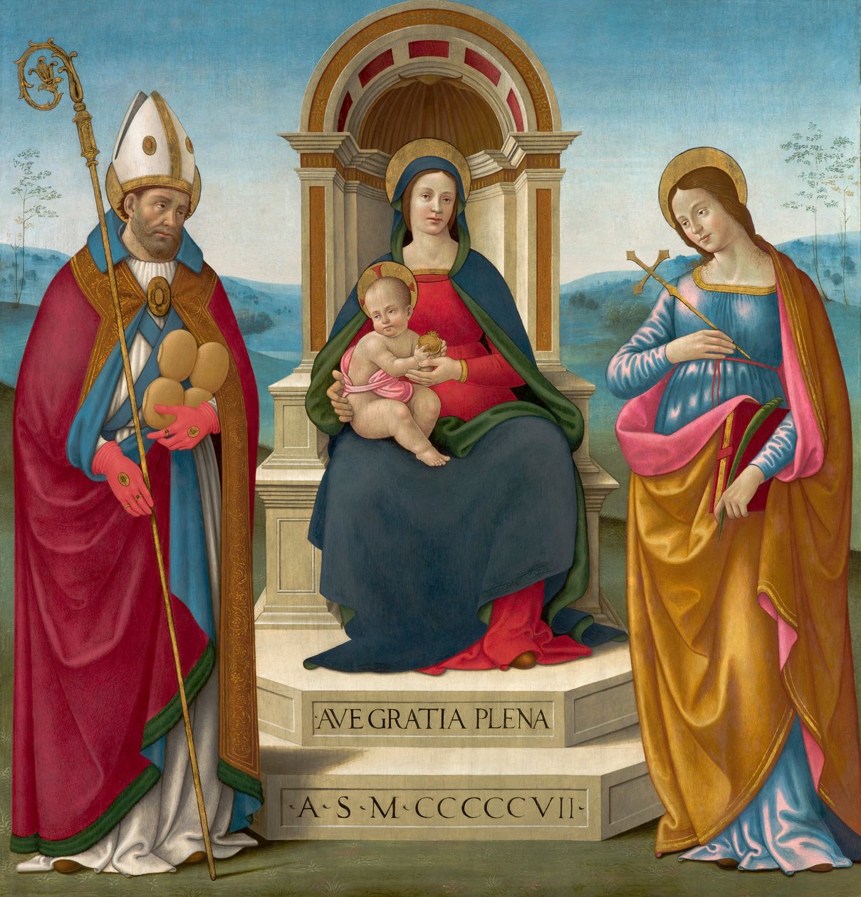 Madone et enfant avec Saint Juste de Volterra et Sainte Marguerite d