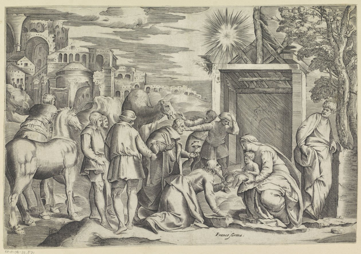 Adoration des rois mages - Battista Franco