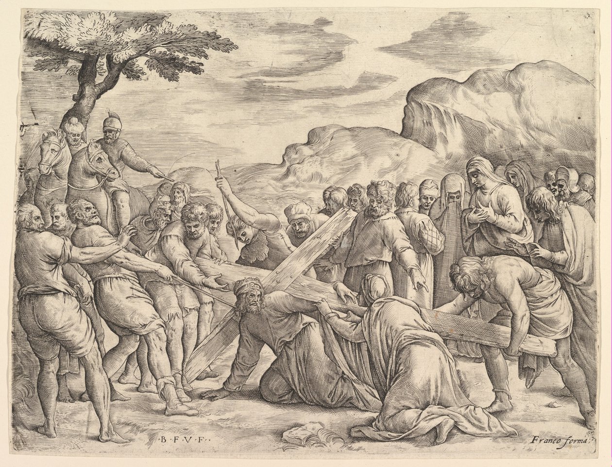 Le Christ portant la croix - Battista Franco