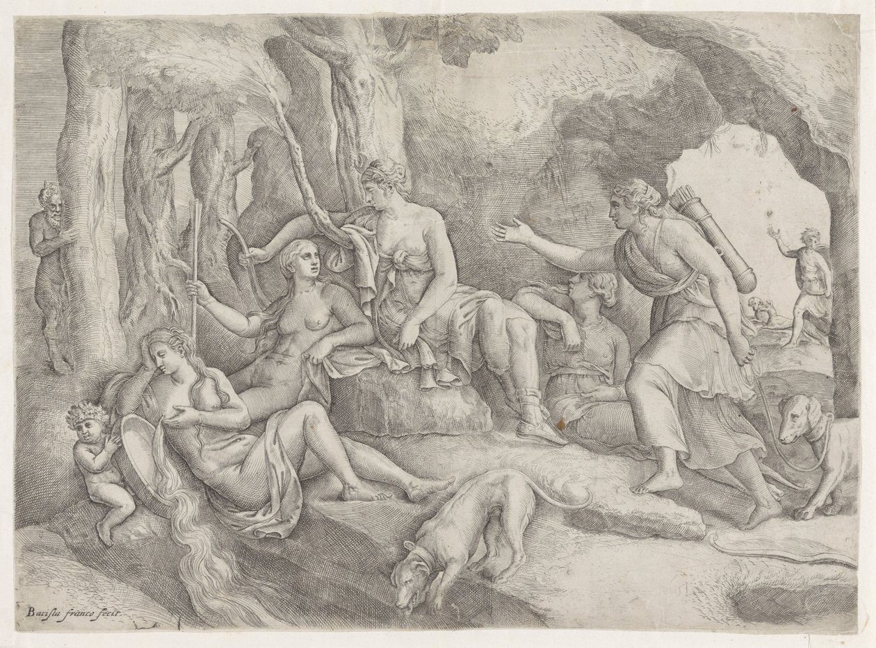 Diane et ses nymphes - Battista Franco