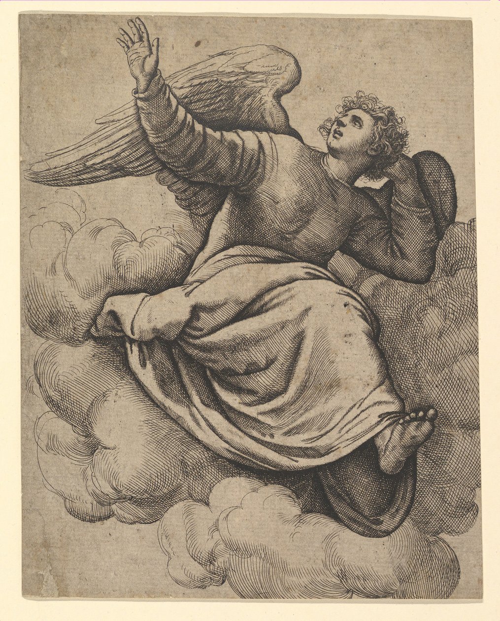 Ange assis sur un nuage - Battista Franco Veneziano