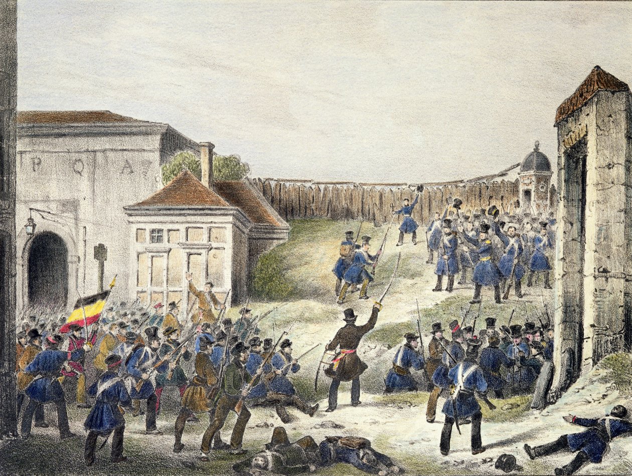Anvers : La dernière attaque des troupes néerlandaises, 27 octobre 1830 - Belgian School