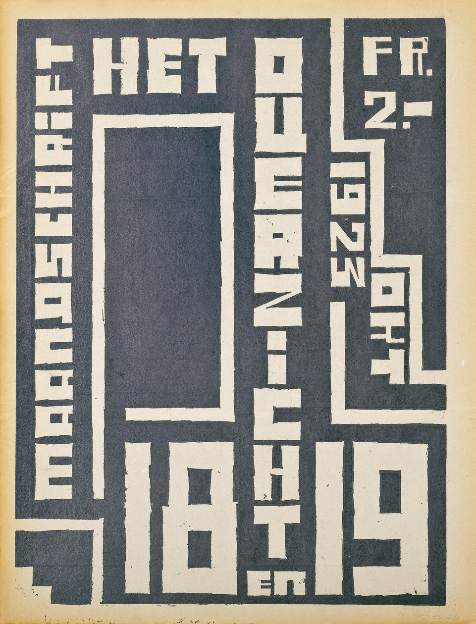 Couverture pour un numéro de 1923 du magazine "Het Overzicht", 1923 - Belgian School
