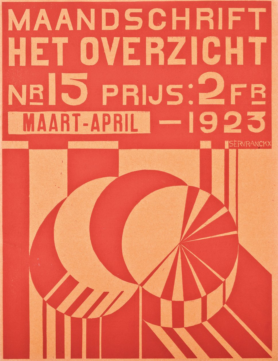 Couverture du numéro de mars-avril 1923 du magazine "Het Overzicht", 1923 - Belgian School