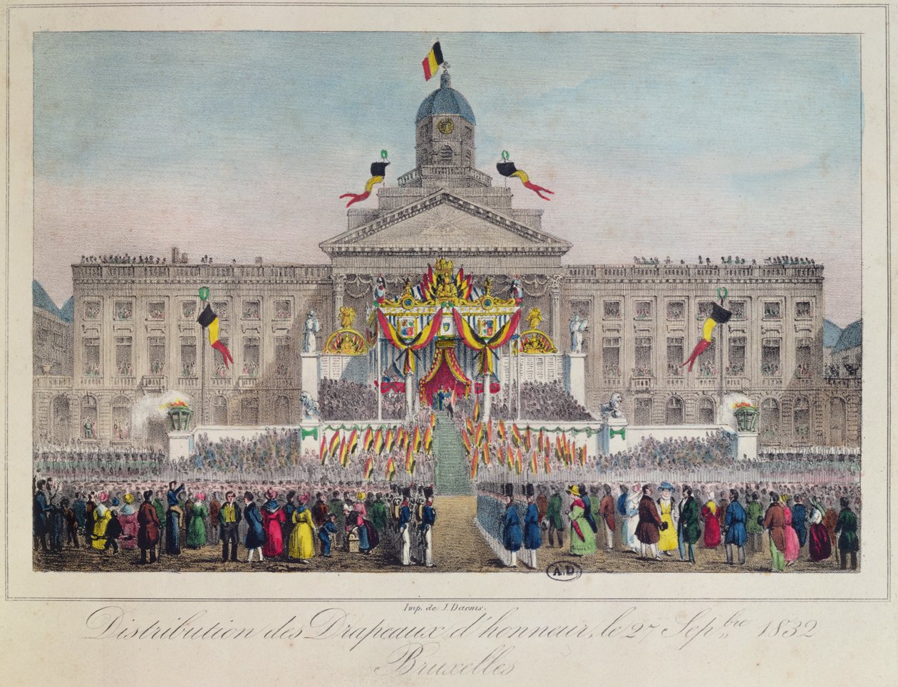 Distribution de drapeaux d
