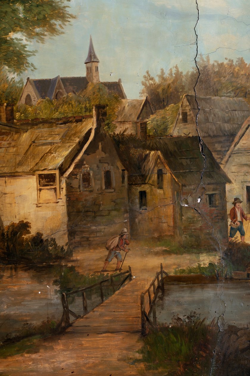 Deuxième salle arrière, salle de réunion, fresques avec scènes rurales de style classique, vers 1810, scène 3 - Belgian School