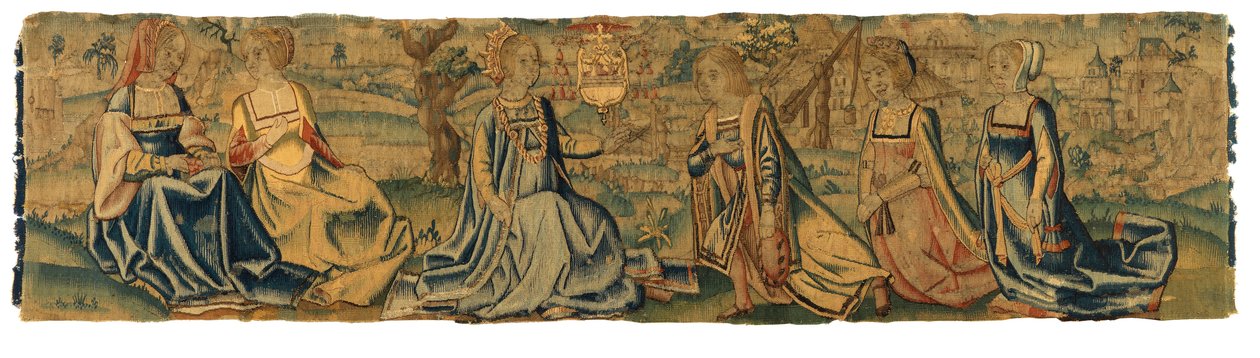 Tapisserie, La Princesse et son prétendant, peut-être de Bruxelles - Belgian School