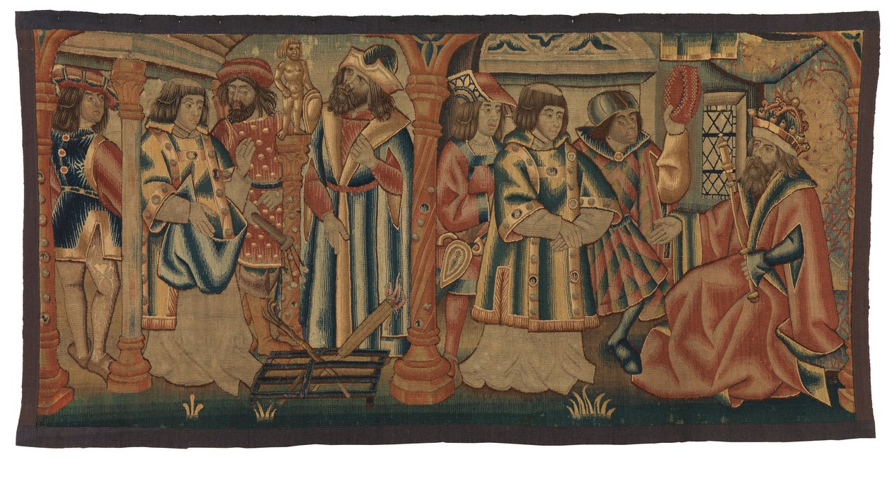 Tapisserie, Deux scènes de la vie de Saint Laurent, possiblement réalisée à Tournai, Belgique, ou dans le Bas-Rhin, France ou Allemagne - Belgian School