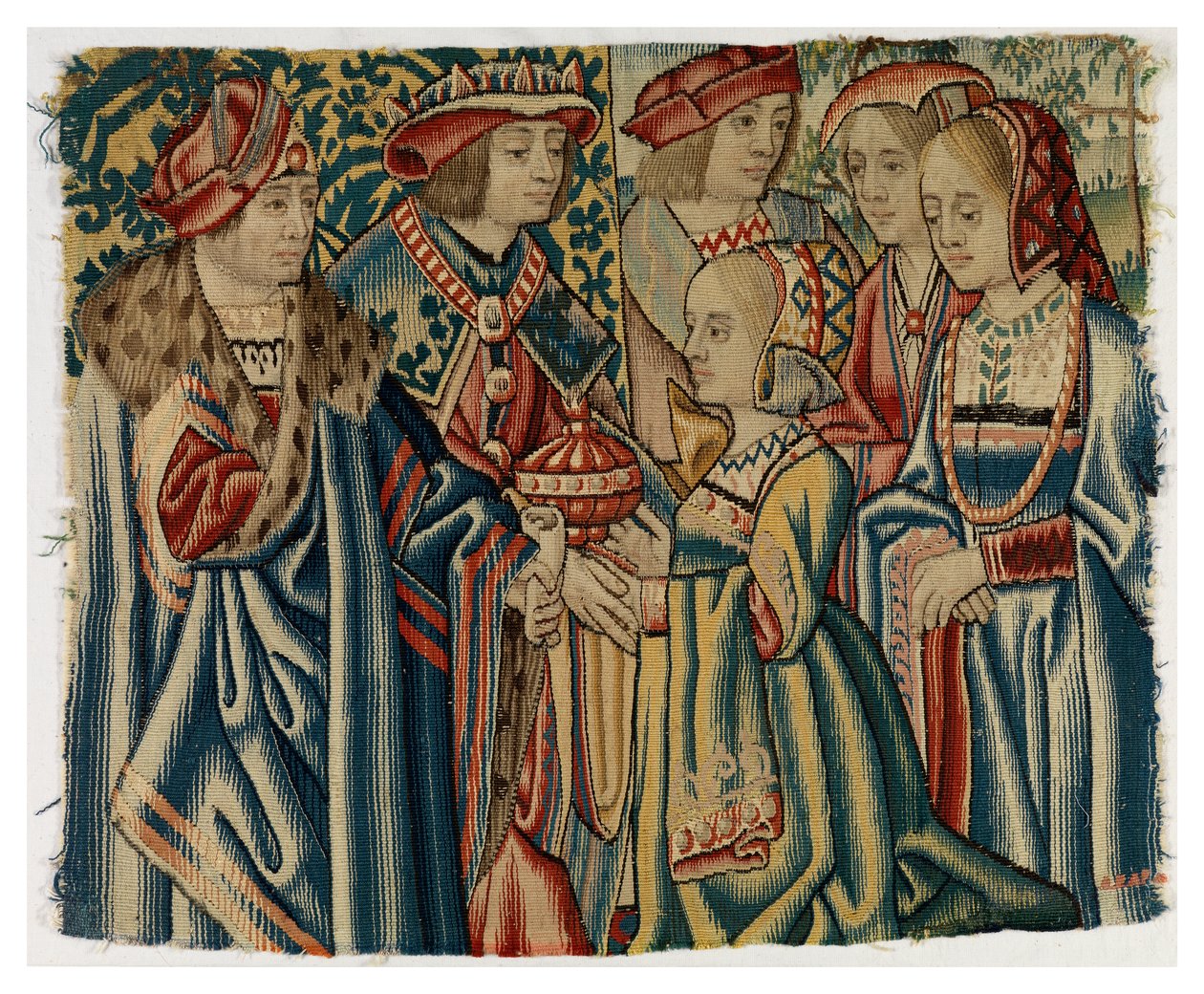 Fragment de tapisserie représentant le Mariage de Louis XII avec Jeanne, fille de Louis XI, de Bruxelles - Belgian School