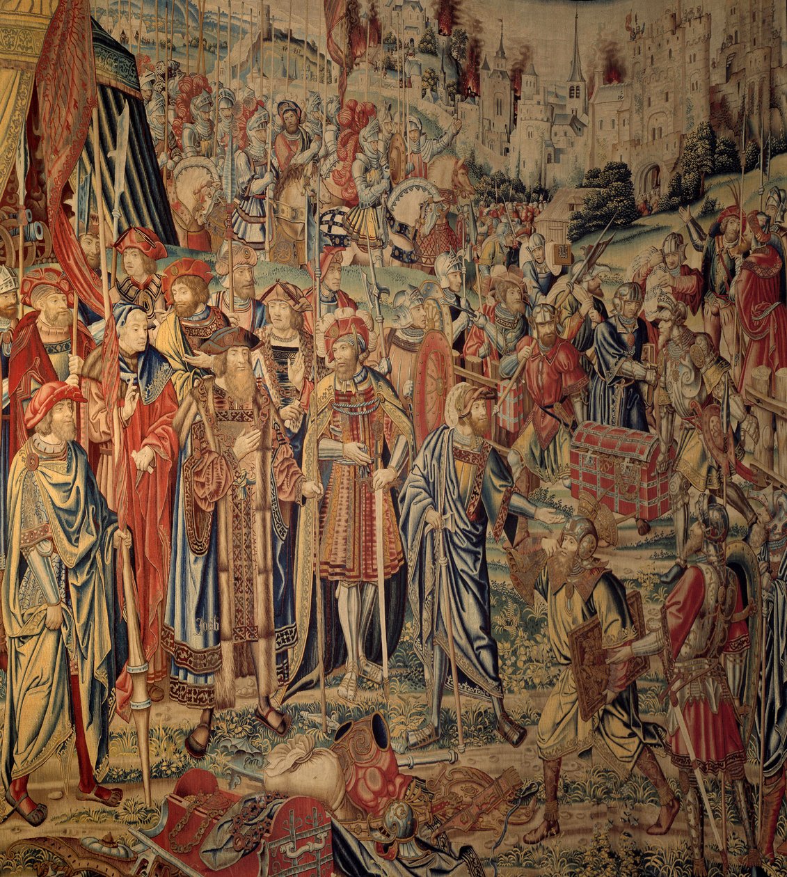 Tapisserie de David et Bethsabée : les Armes de Joab - Belgian School