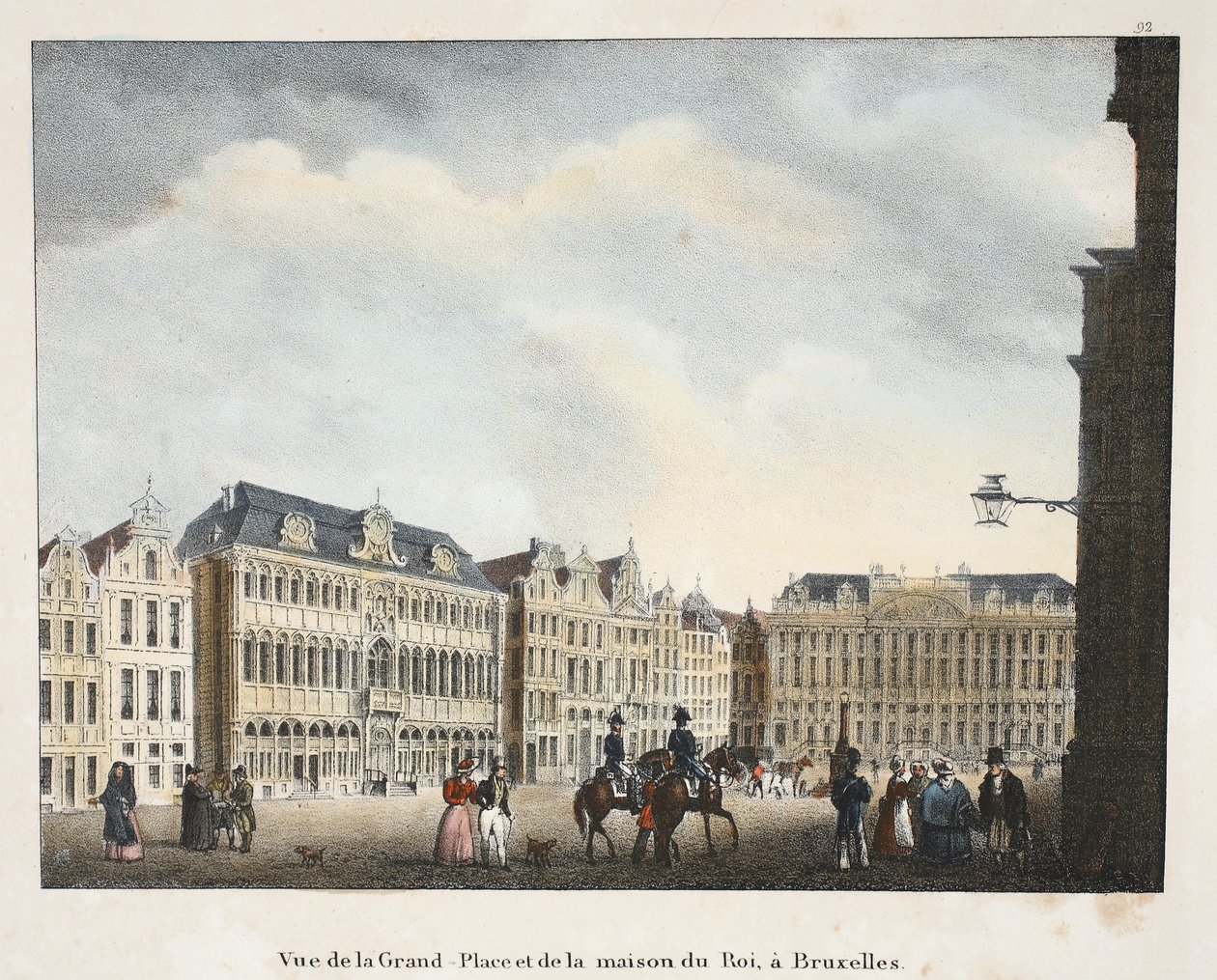 Vue de la Grand Place et de la maison du Roi, à Bruxelles - Belgian School
