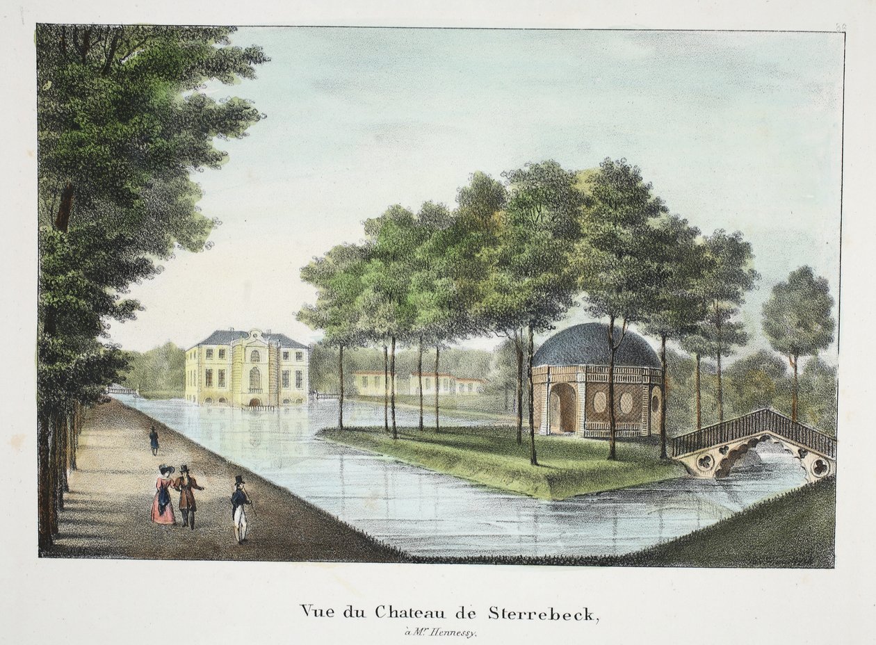 Vue du Château de Sterrebeek, vers 1895 - Belgian School