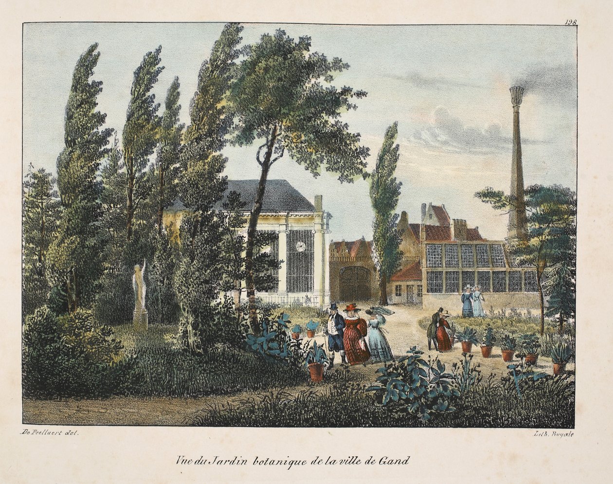 Vue du Jardin botanique de la ville de Gand, vers 1895 - Belgian School