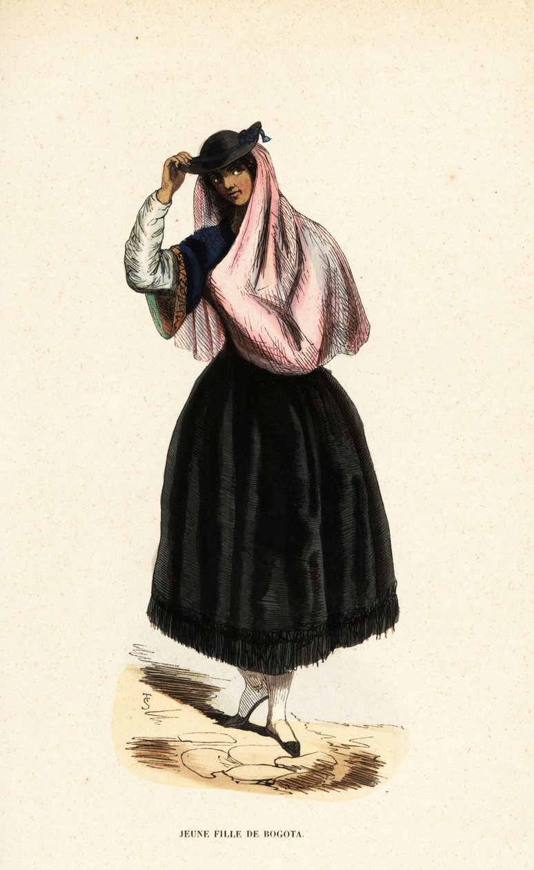 Jeune femme de Bogota, Colombie - Belgian School